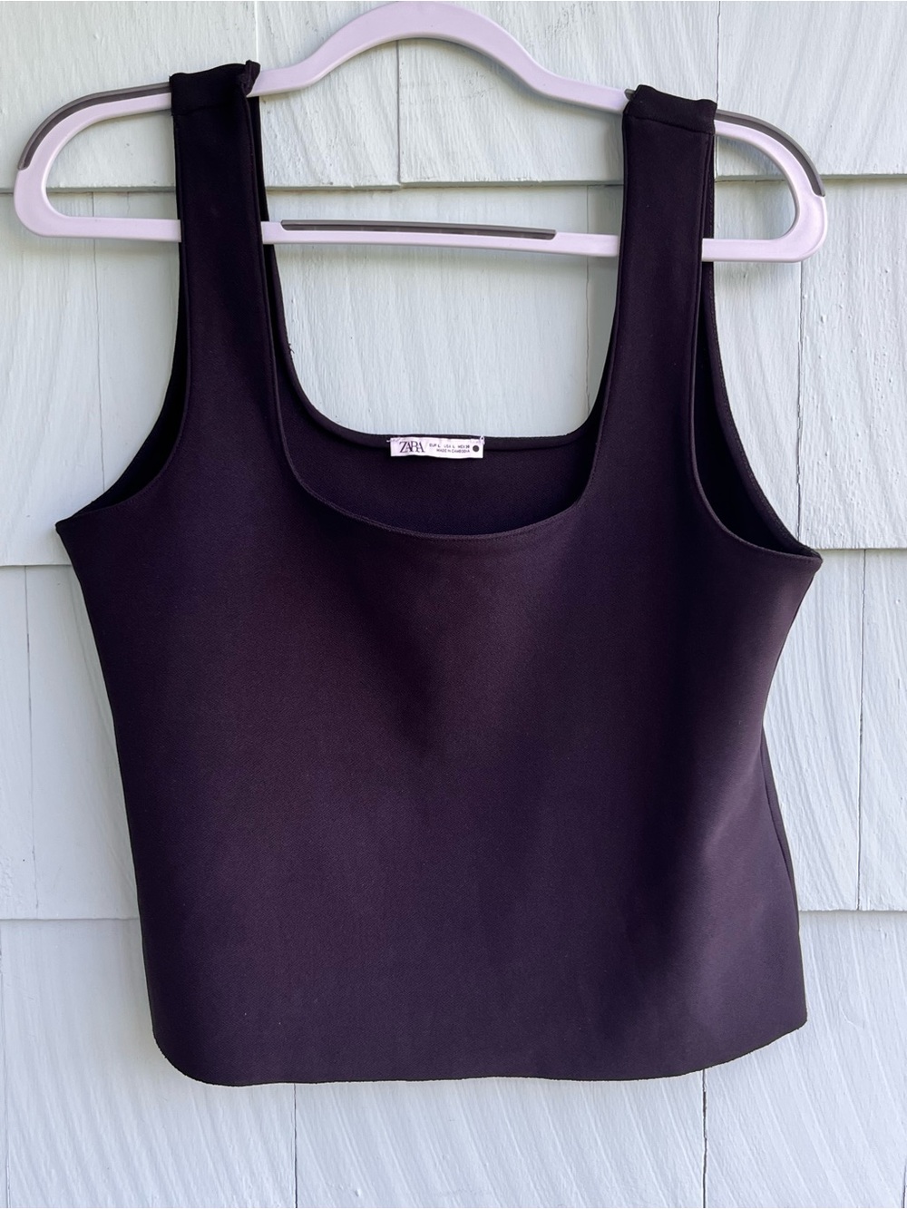 Zara Black Scoop-Neck Tank